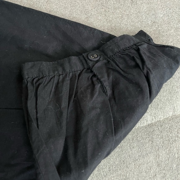 [L]Banana Republic WMN Linen Blend Tunic Blouse Black / White Embroidery NWOT - Picture 8 of 10